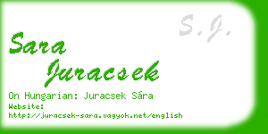 sara juracsek business card